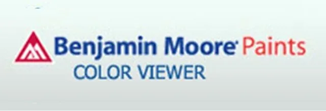 Benjamin Moore Paints logo with red triangle, white mountain graphic, and